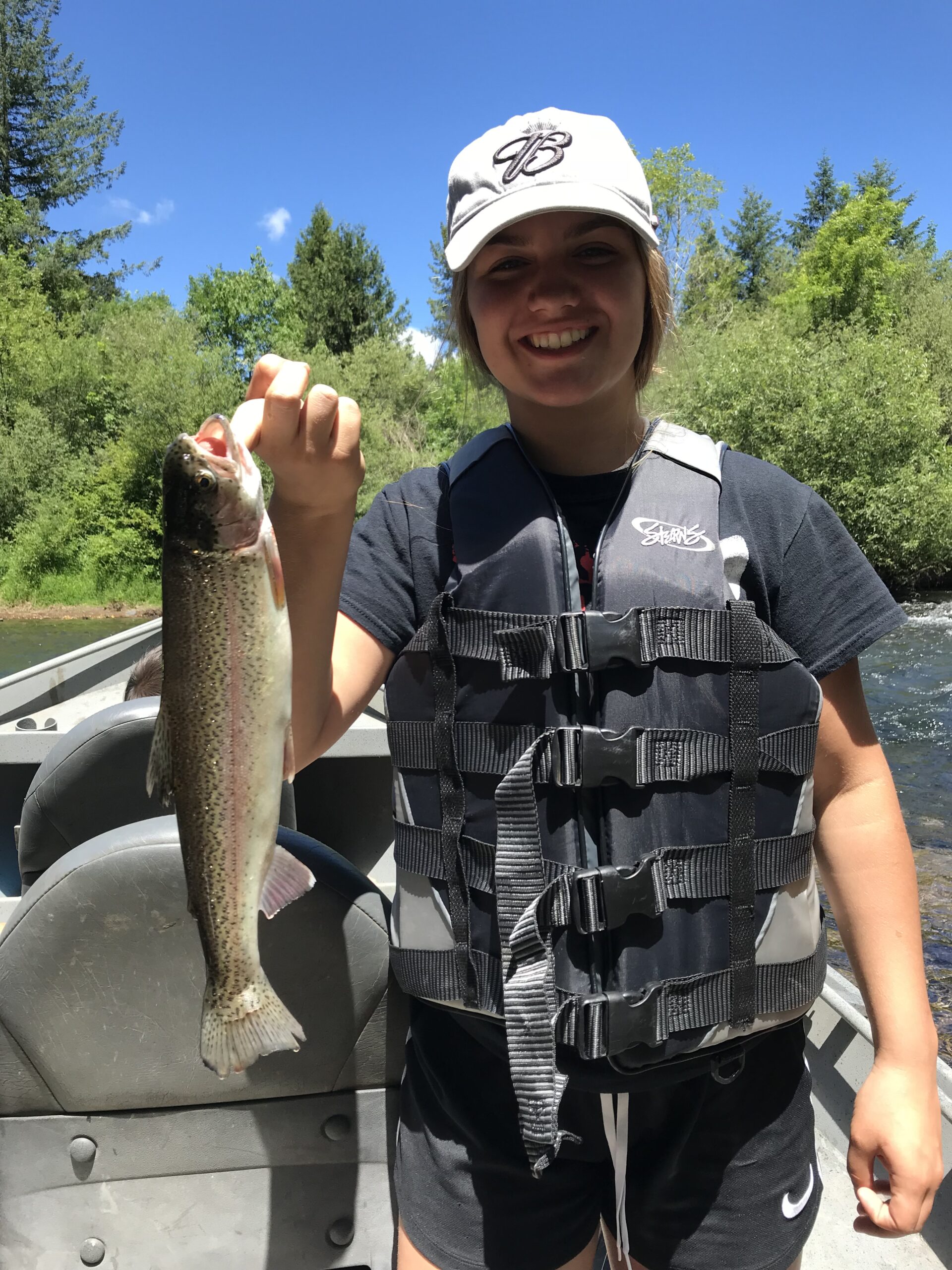 girl with her oregon trout