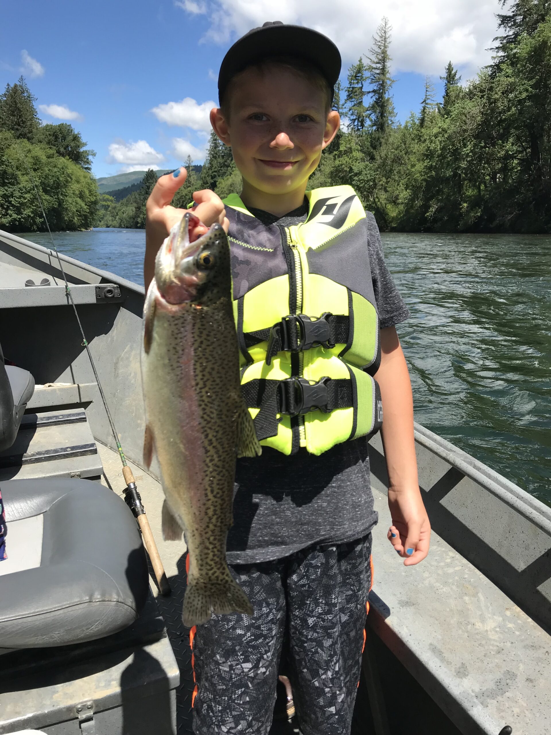 kid with oregon trout