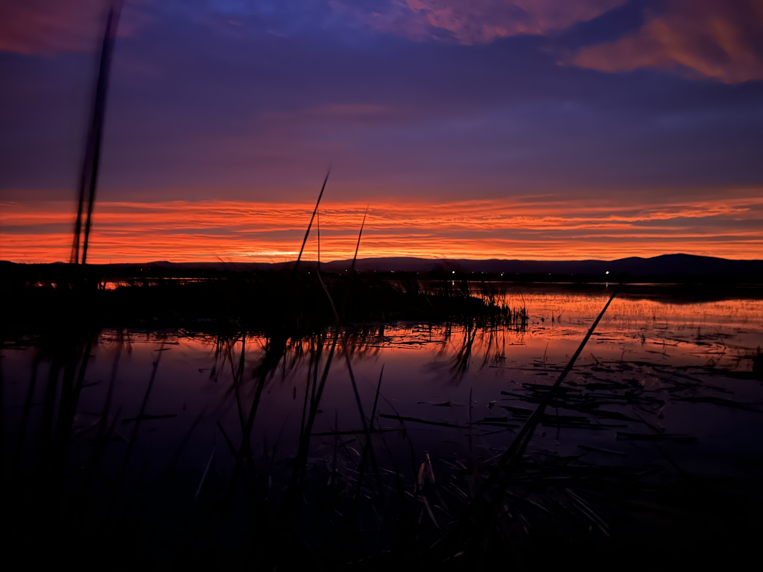 sunset at the klamath falls basin
